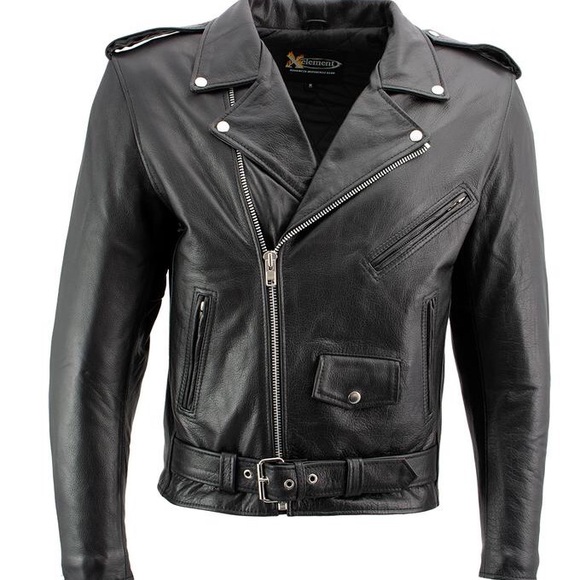 NWT - Men’s classic leather biker jacket - Picture 1 of 8